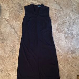 J. McLaughlin navy sheath Sleeveless Dress zip Vneck woman’s size medium stretch